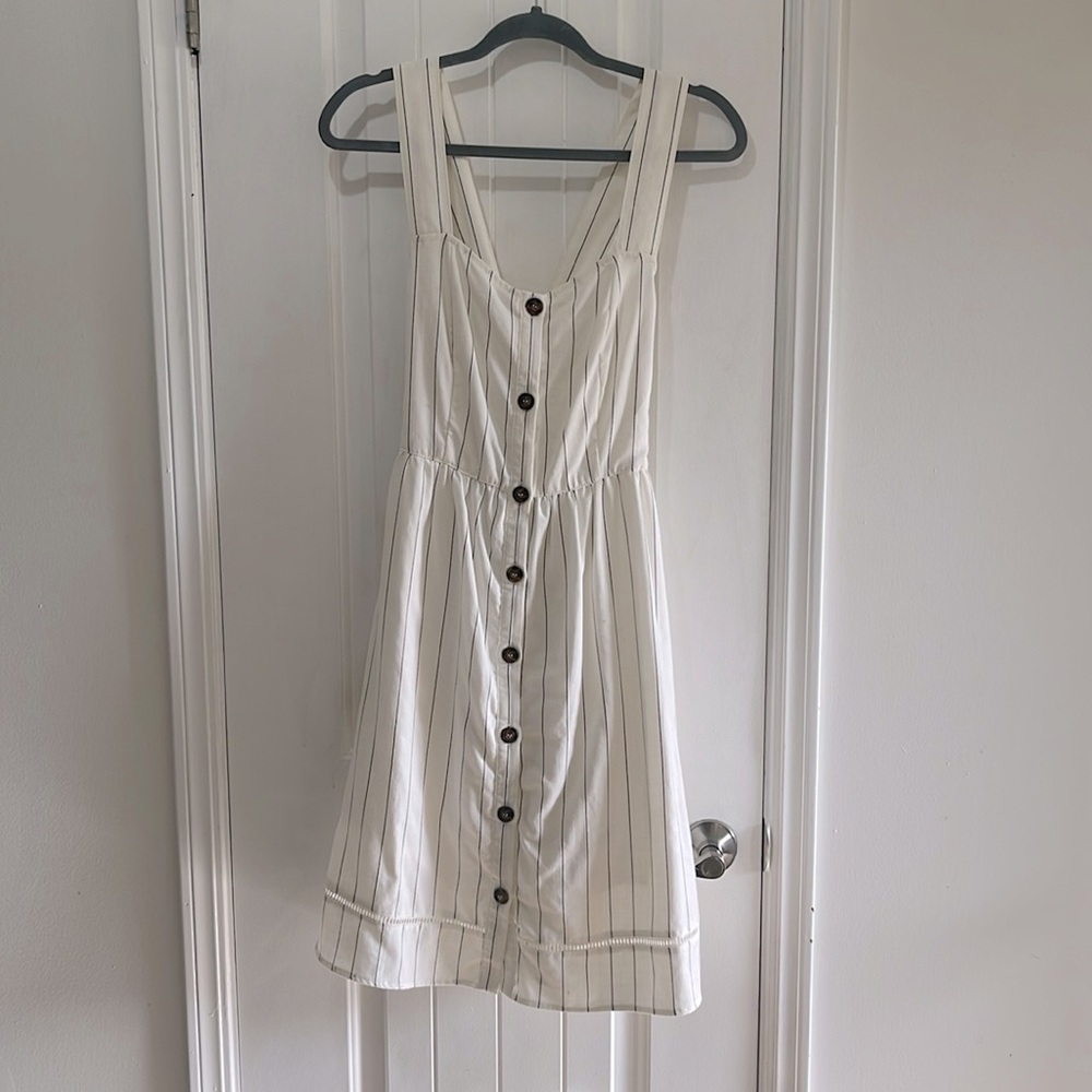 Altar’d State Pinstripe button down sleeveless dress in size medium